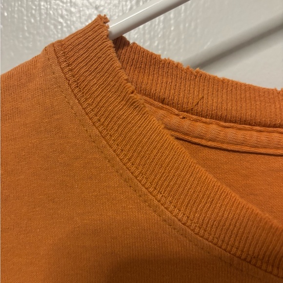 Carhartt Men's Distressed Orange T-Shirt - Picture 6 of 8